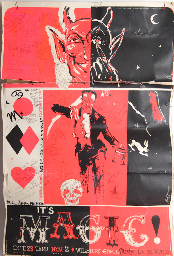 Vintage Magic Poster - Devil Red