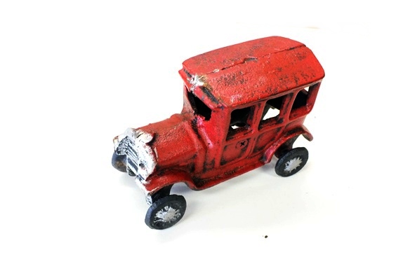 Vintage two piece metal car