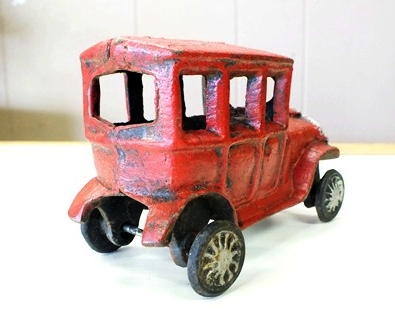 Vintage two piece metal car