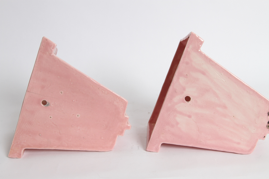 Art Deco Pink Wall Vases