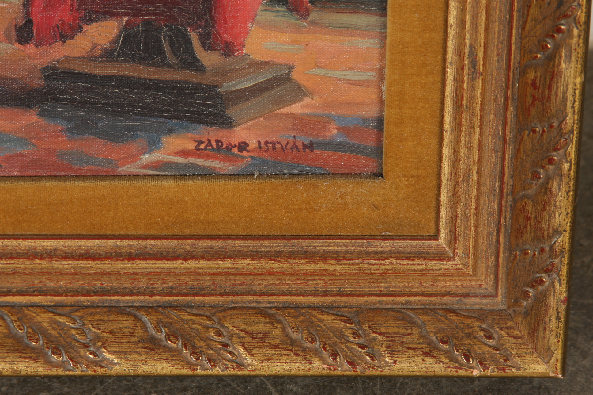 Istvan Zador, Oil on Canvas, "A Typical Jewish Home in Budapest"