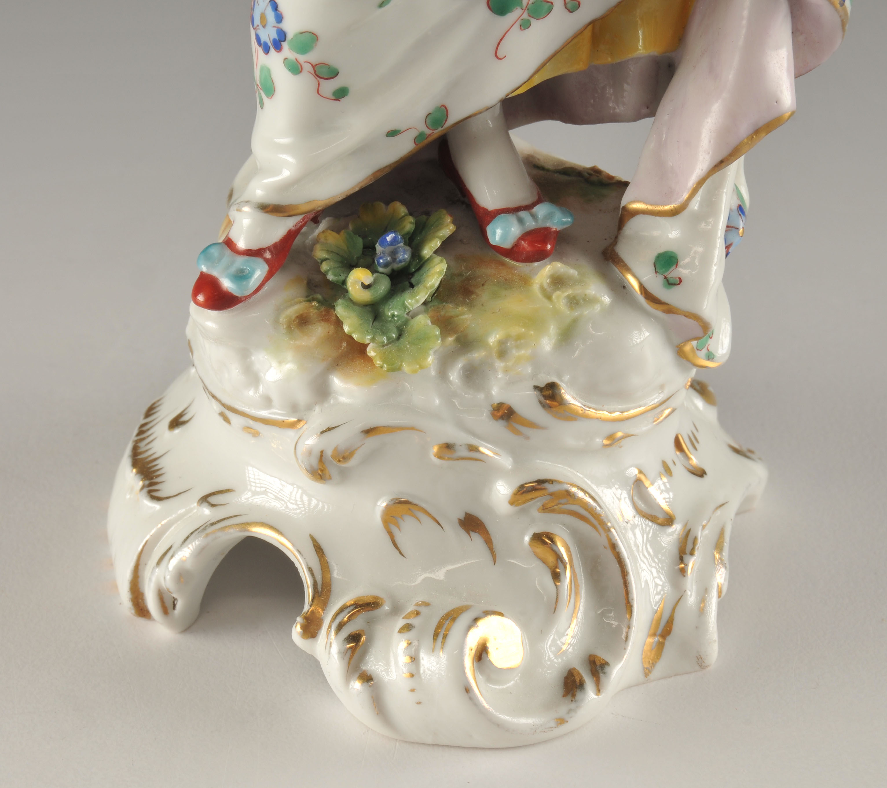 Hand Painted Porcelain Figure of a Woman, Oldest Volkstedt Porcelain Factory, Circa 1950