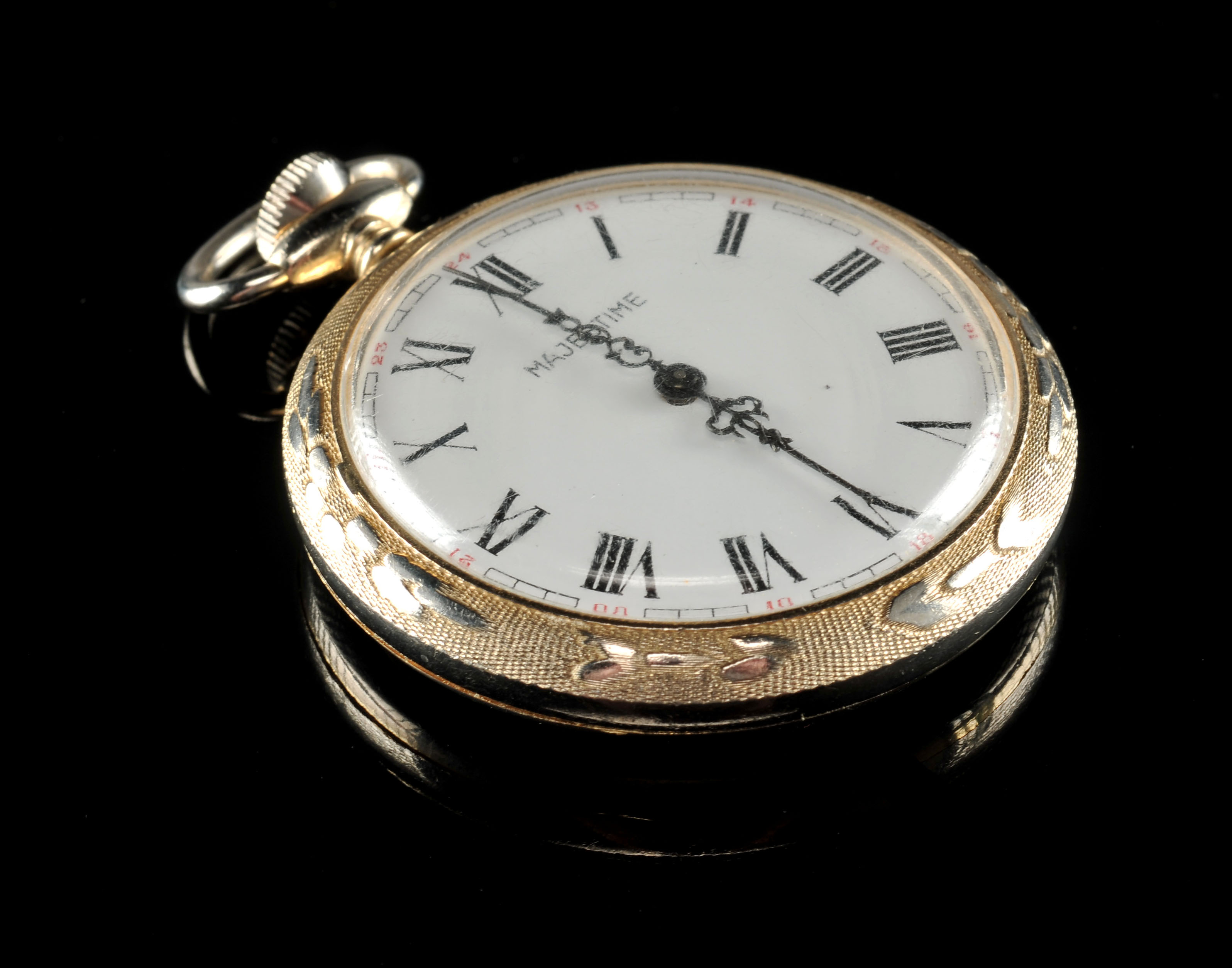 Art Nouveau Pocket Watch, by Majestime of France, One Jewel