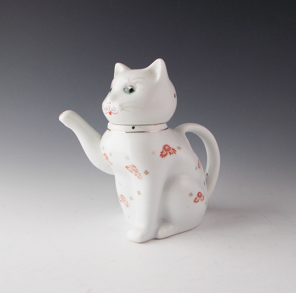 Vintage China Cat Tea Pot