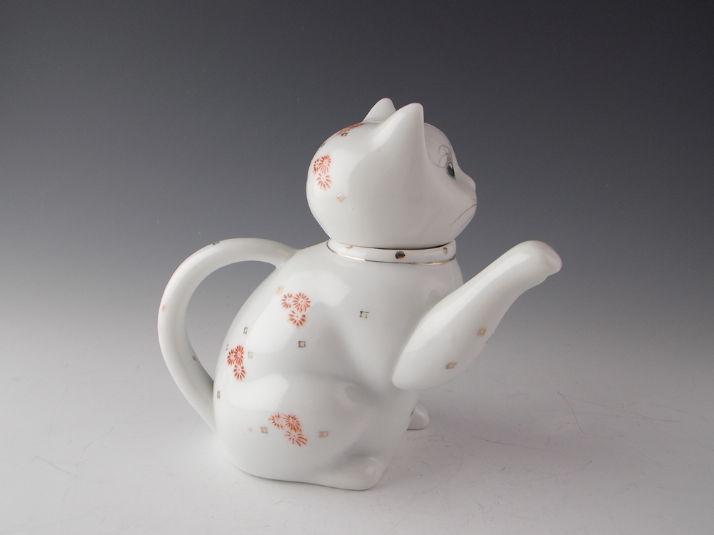 Vintage China Cat Tea Pot