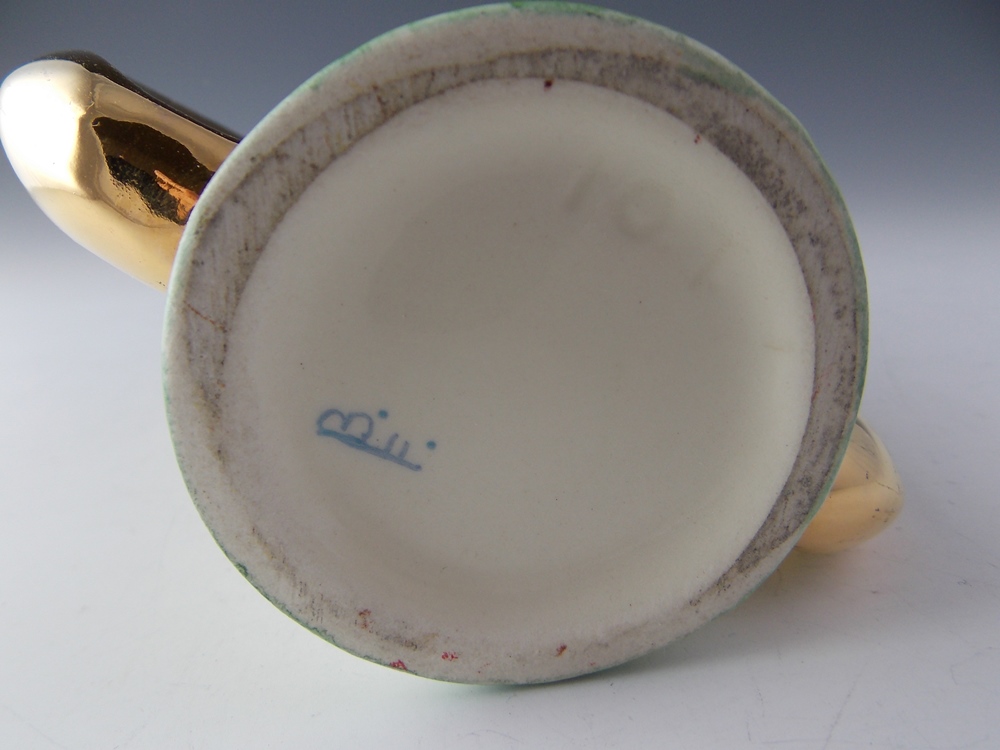 Vintage Gold Handled Porcelain Vase