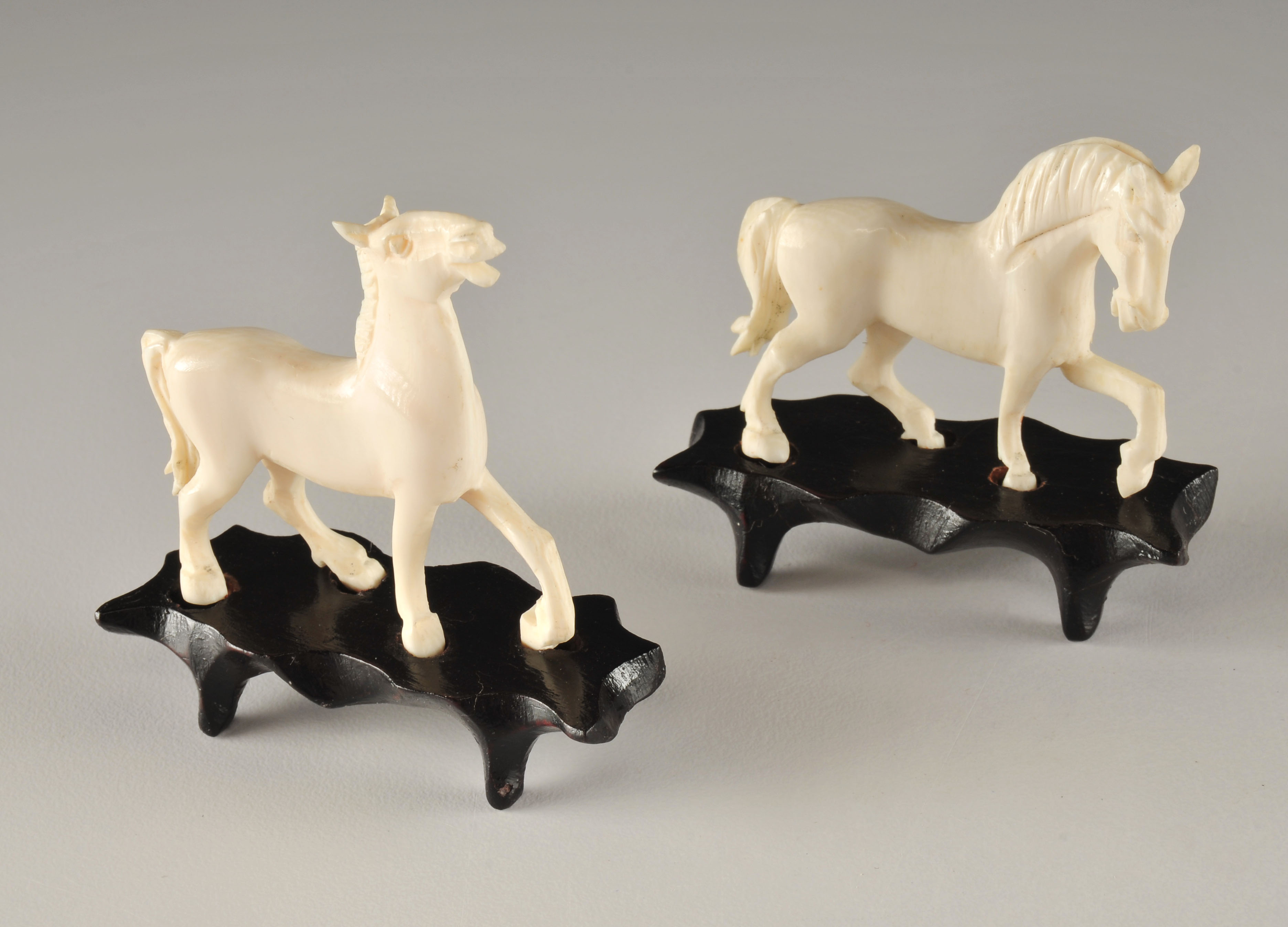 Chinese Ivory Miniature Horses