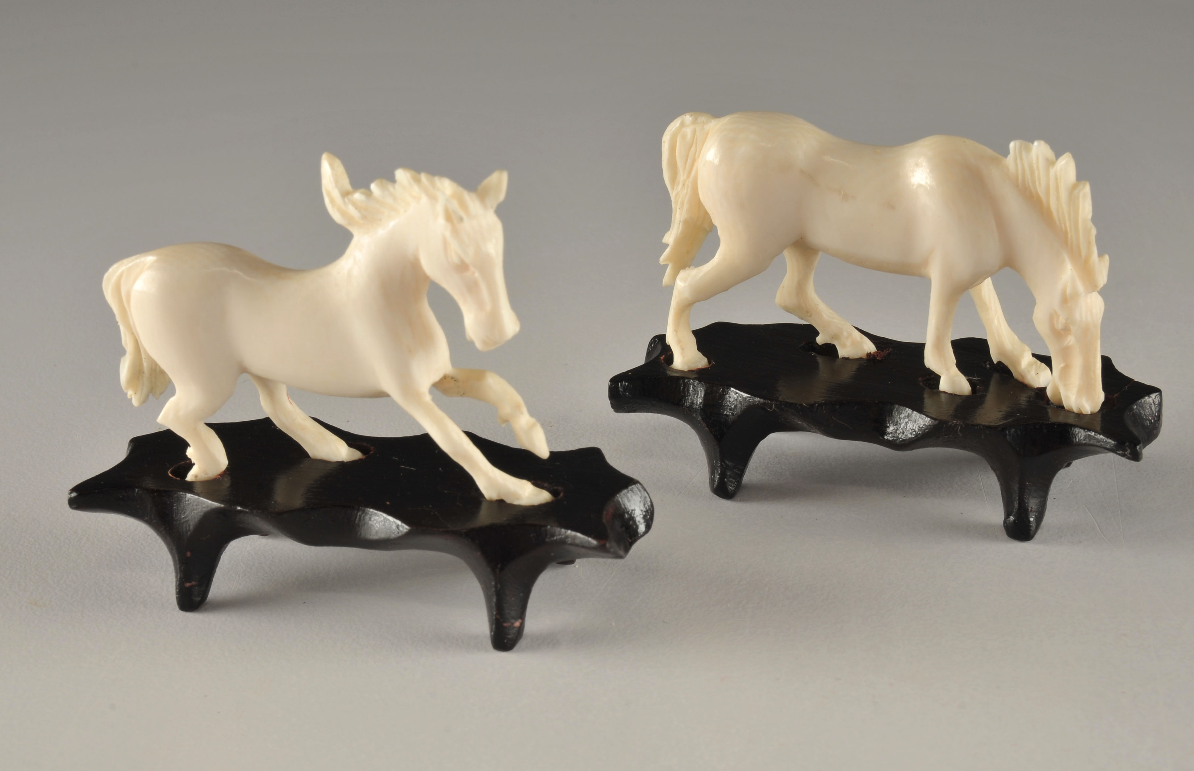 Chinese Ivory Miniature Horses