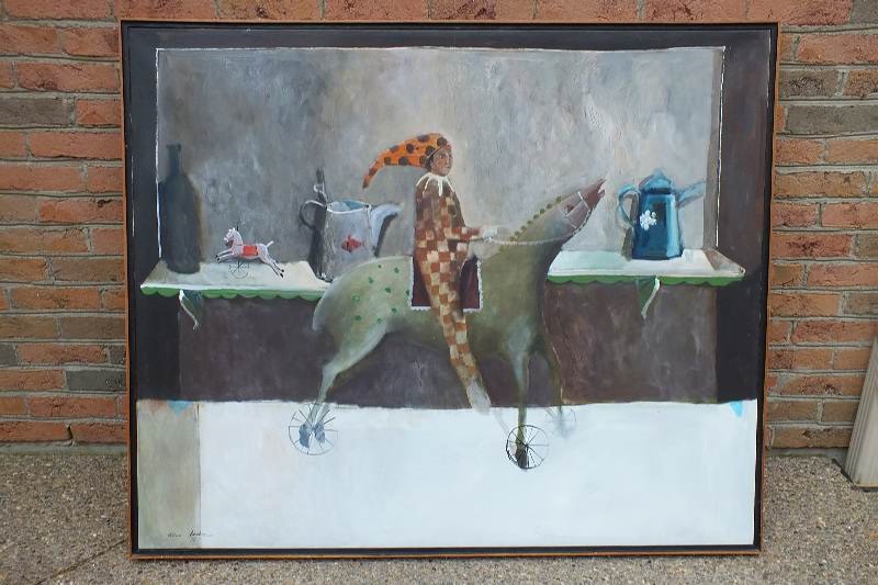 Original acrylic  on canvas by  listed artist,Trino Sanchez