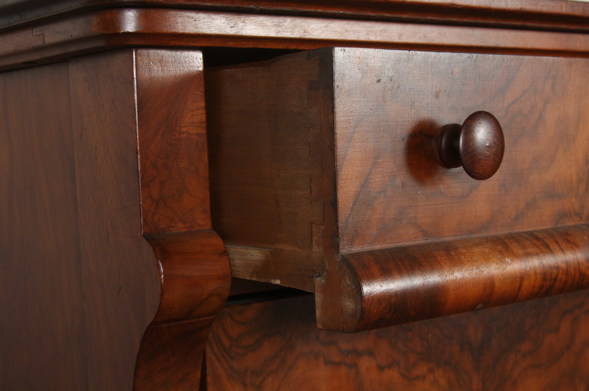 Mahogany Empire Dresser and Mirror