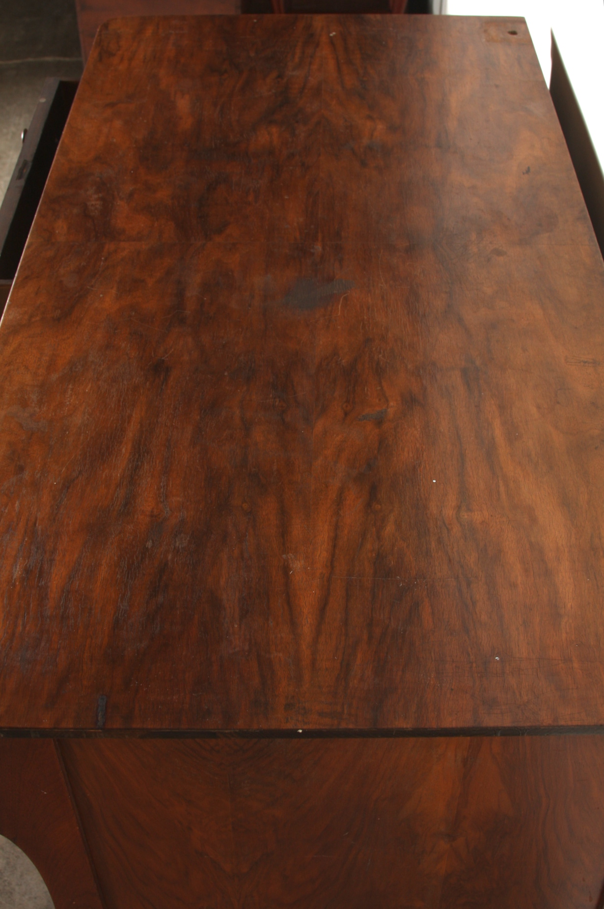 Mahogany Empire Dresser and Mirror