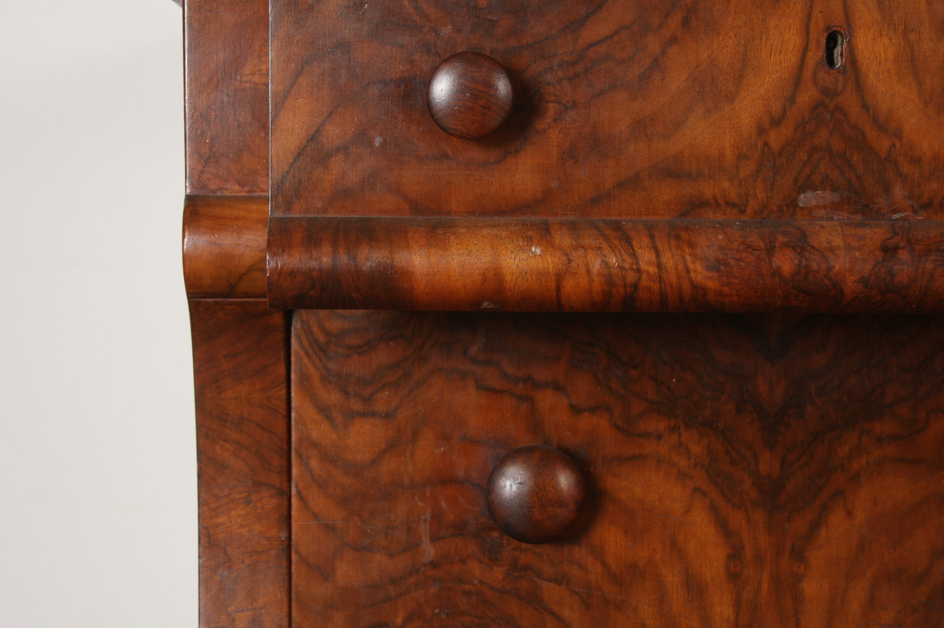 Mahogany Empire Dresser and Mirror