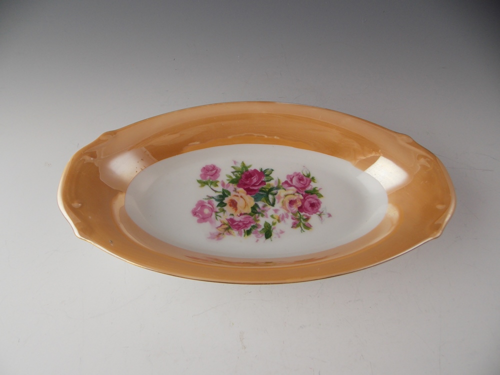 Vintage Luster Ware Tea Pot & Dishes