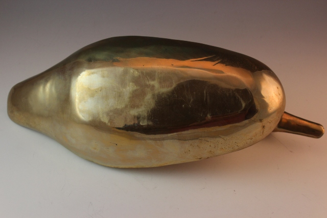 Vintage Solid Brass Sitting Duck