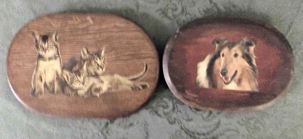 Decorative Wood Farm Animals & Vintage Match Holder