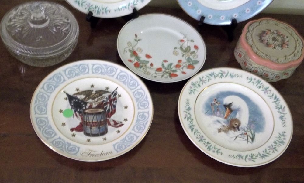 Avon Plates and Covered Candy Dish