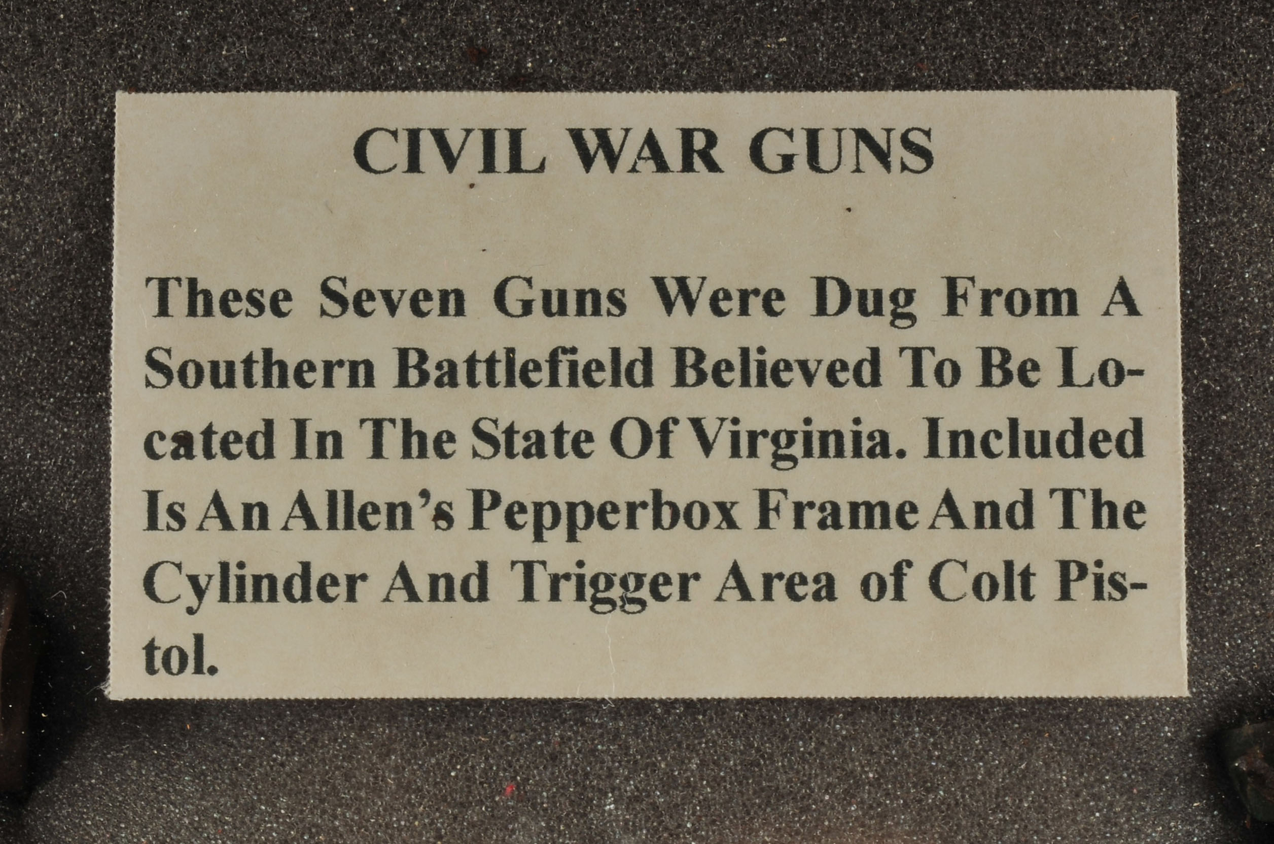 Excavated Civil War Gun Relics