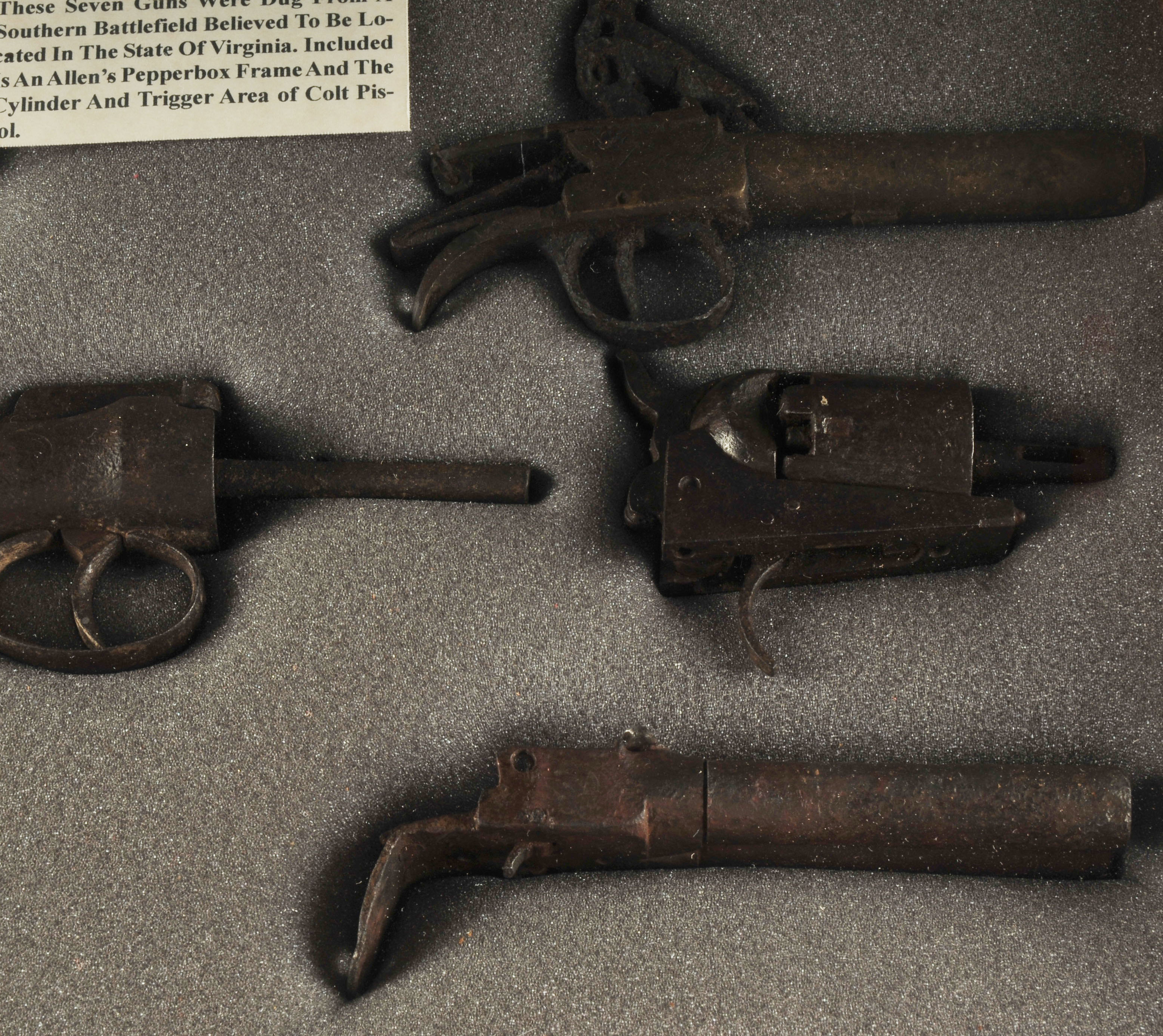 Excavated Civil War Gun Relics
