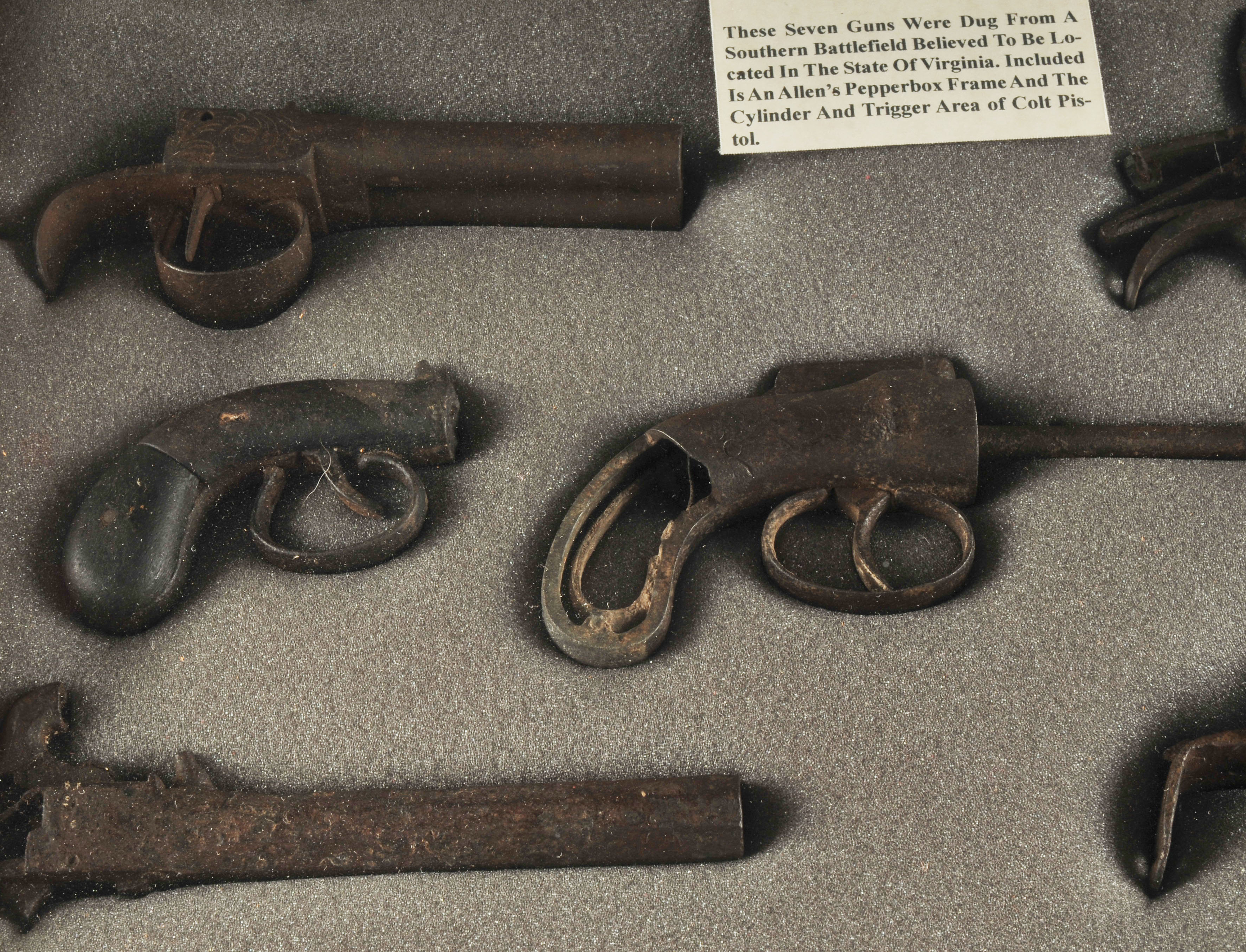 Excavated Civil War Gun Relics