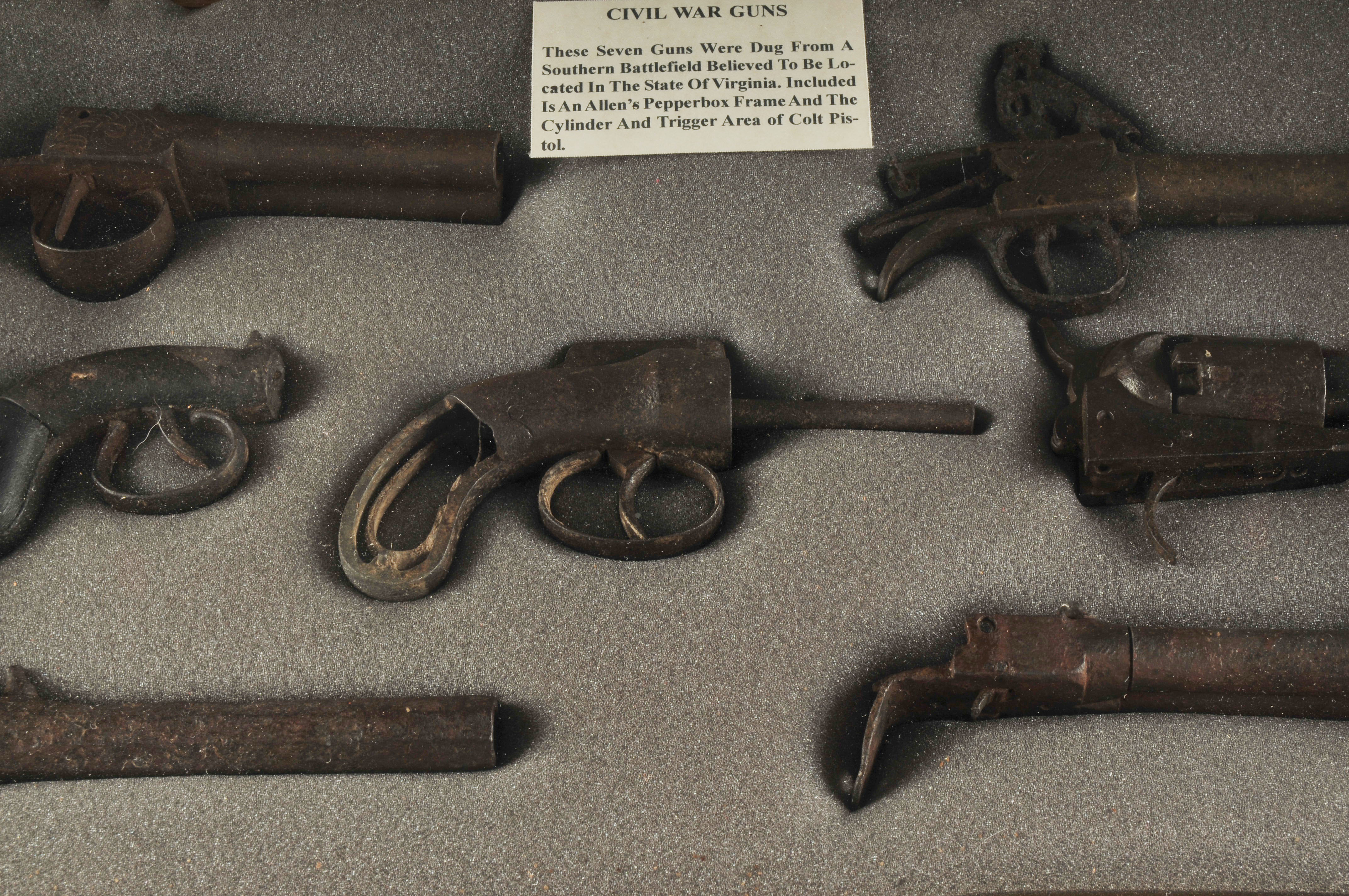 Excavated Civil War Gun Relics