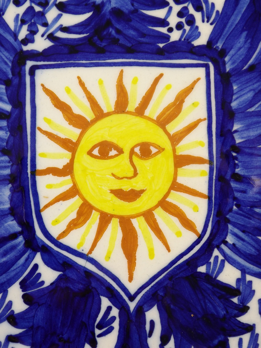 Blue and White Platter and Vase