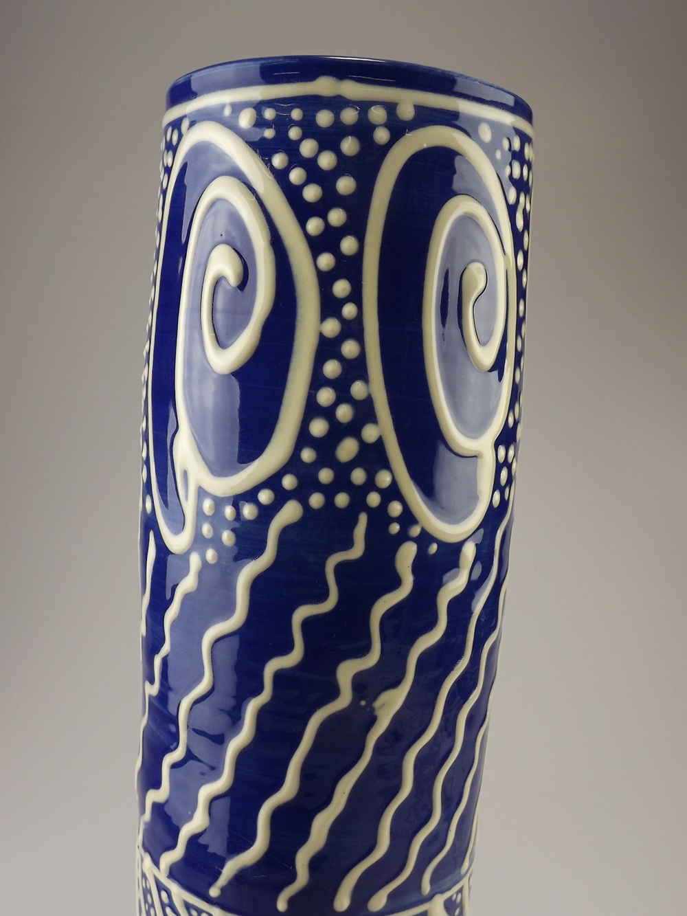 Blue and White Platter and Vase