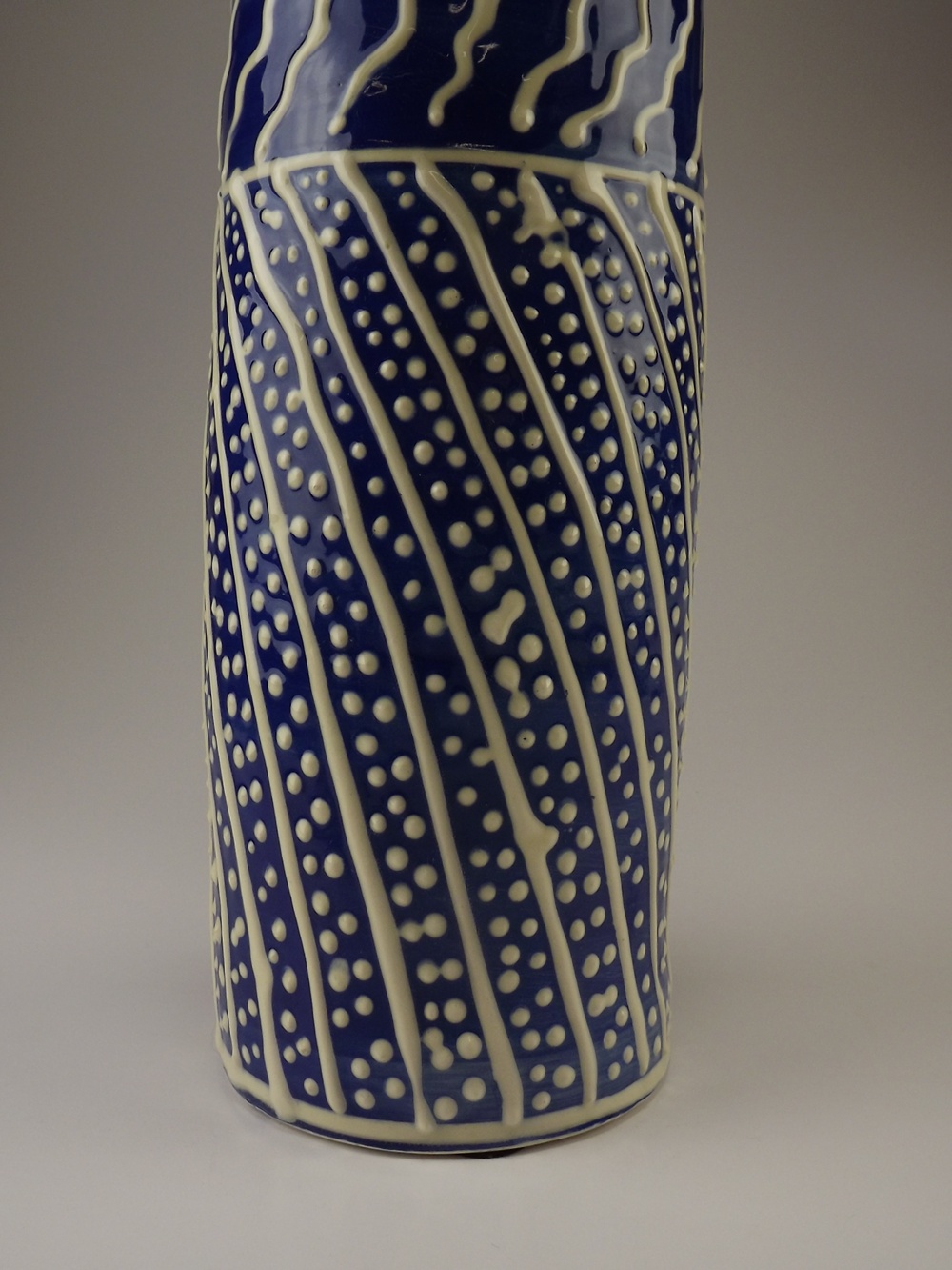 Blue and White Platter and Vase