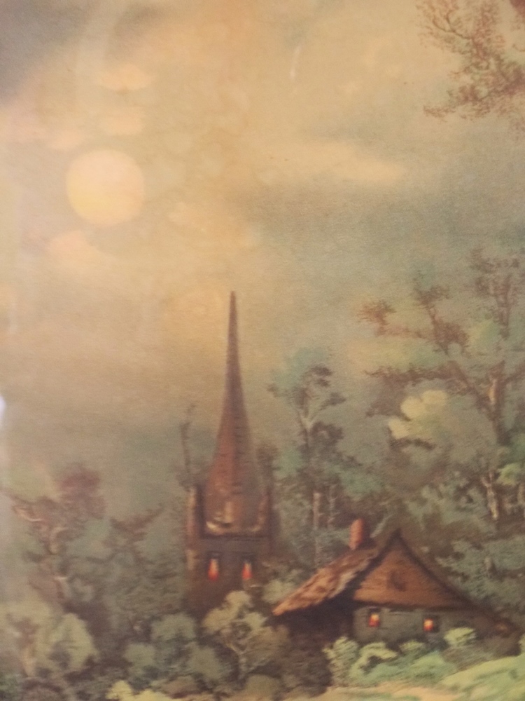 Large Vintage Prints of Wind Mills & River Side