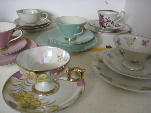 Ten Tea Cups and Saucers