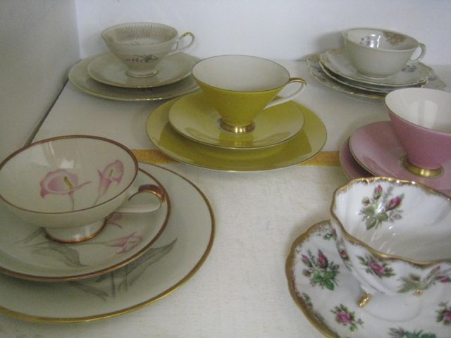 Ten Tea Cups and Saucers
