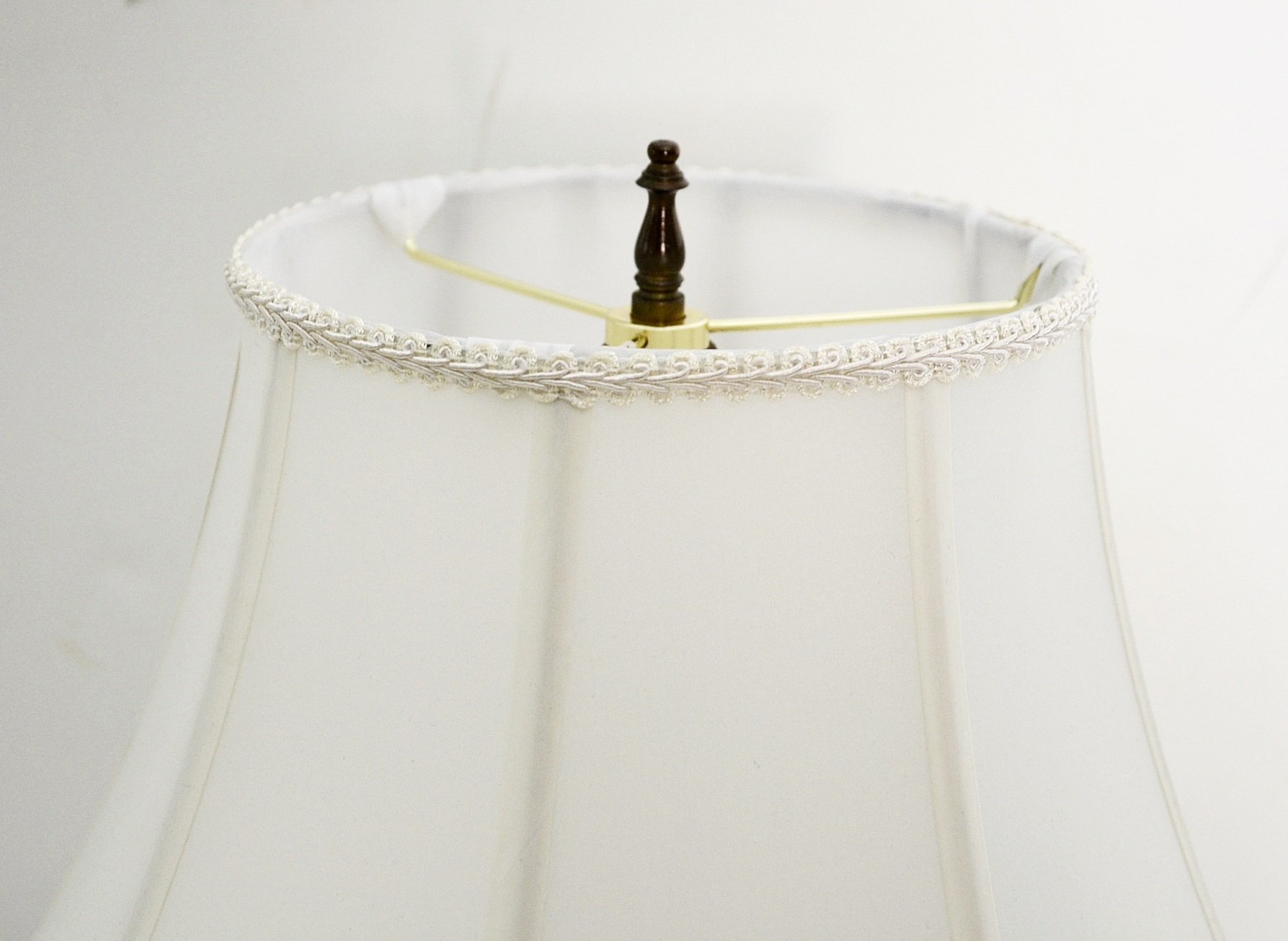 Brass candlestick lamp.