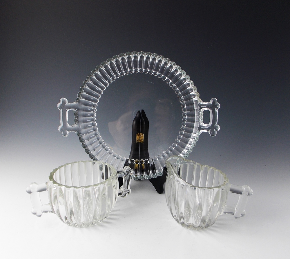 Vintage Bamboo Cream & Sugar Set