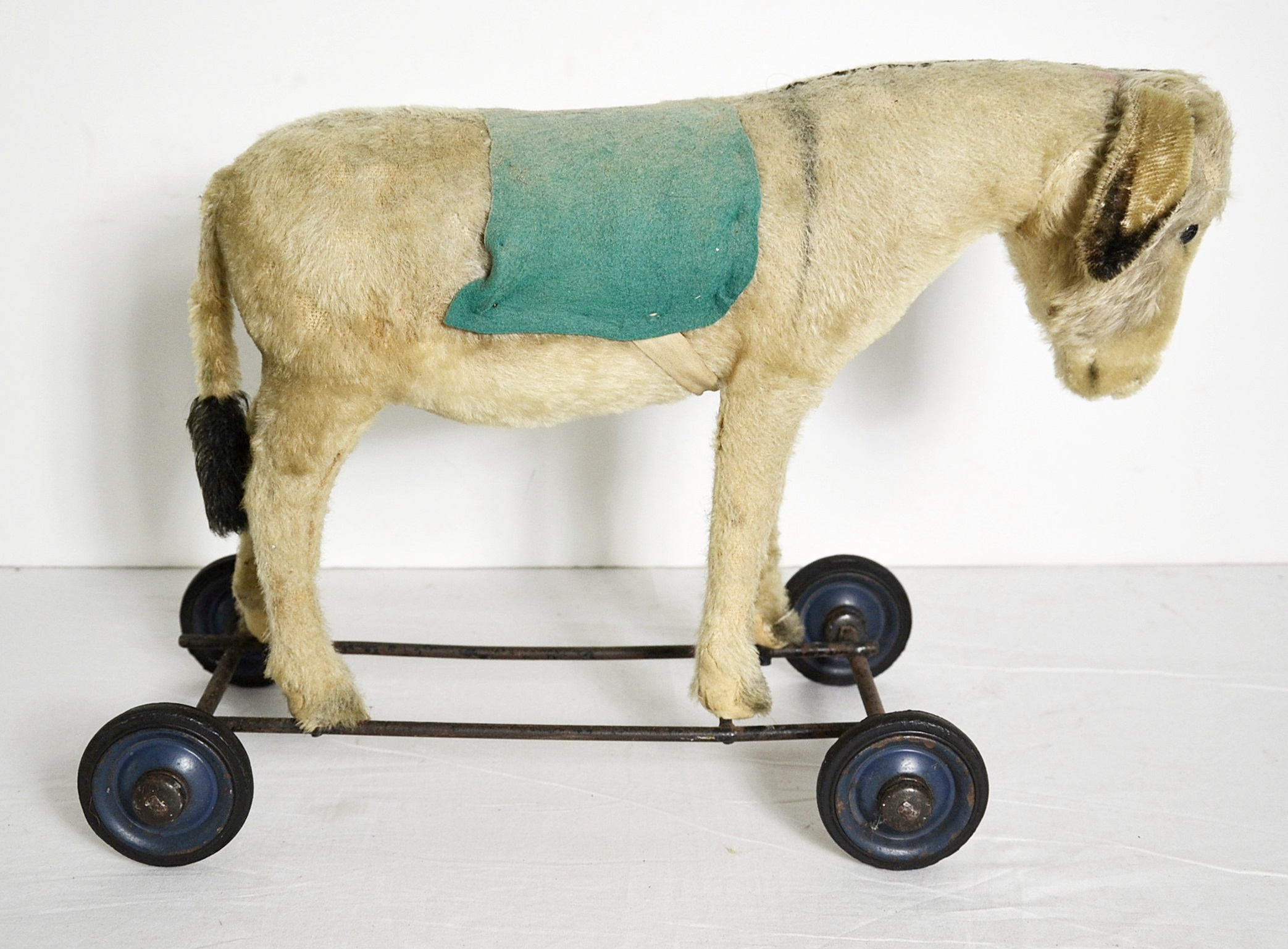 Steiff, antique donkey pull-toy.