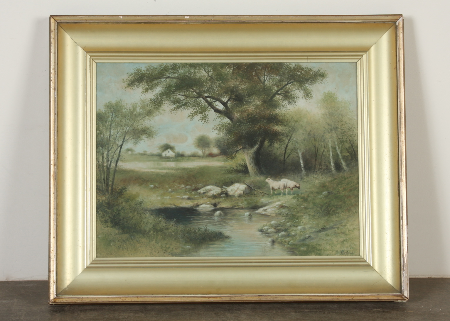 Original Ralph Dille Gouache on Paper Painting