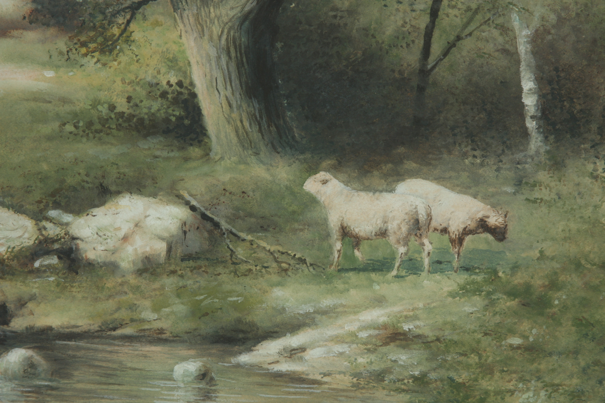 Original Ralph Dille Gouache on Paper Painting