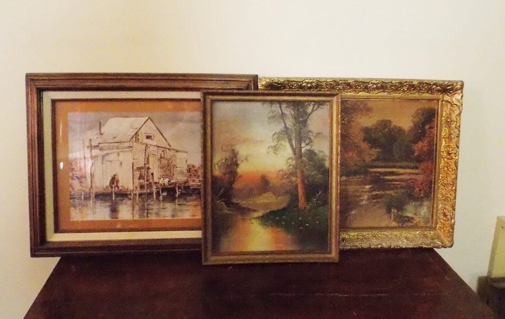 3 Vintage Framed Reproduction Prints