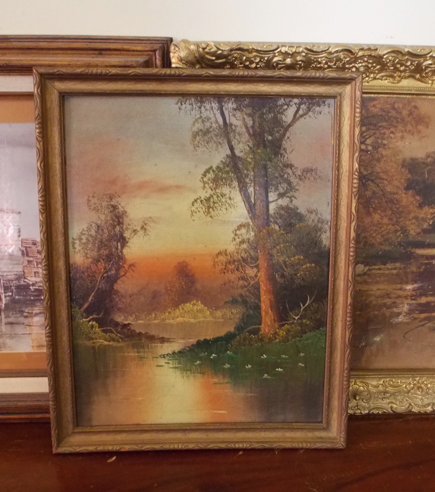 3 Vintage Framed Reproduction Prints