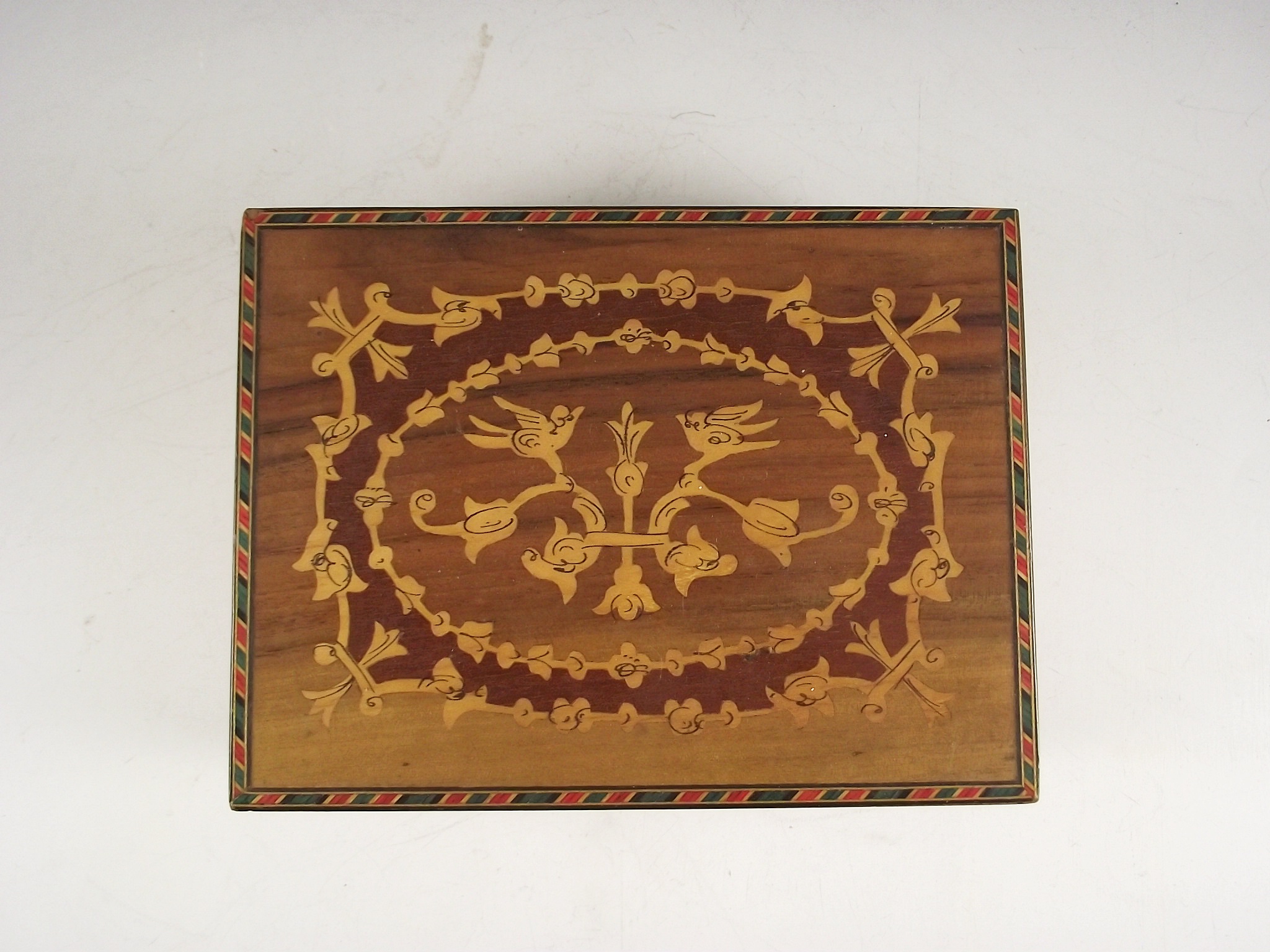 Two vintage music boxes.