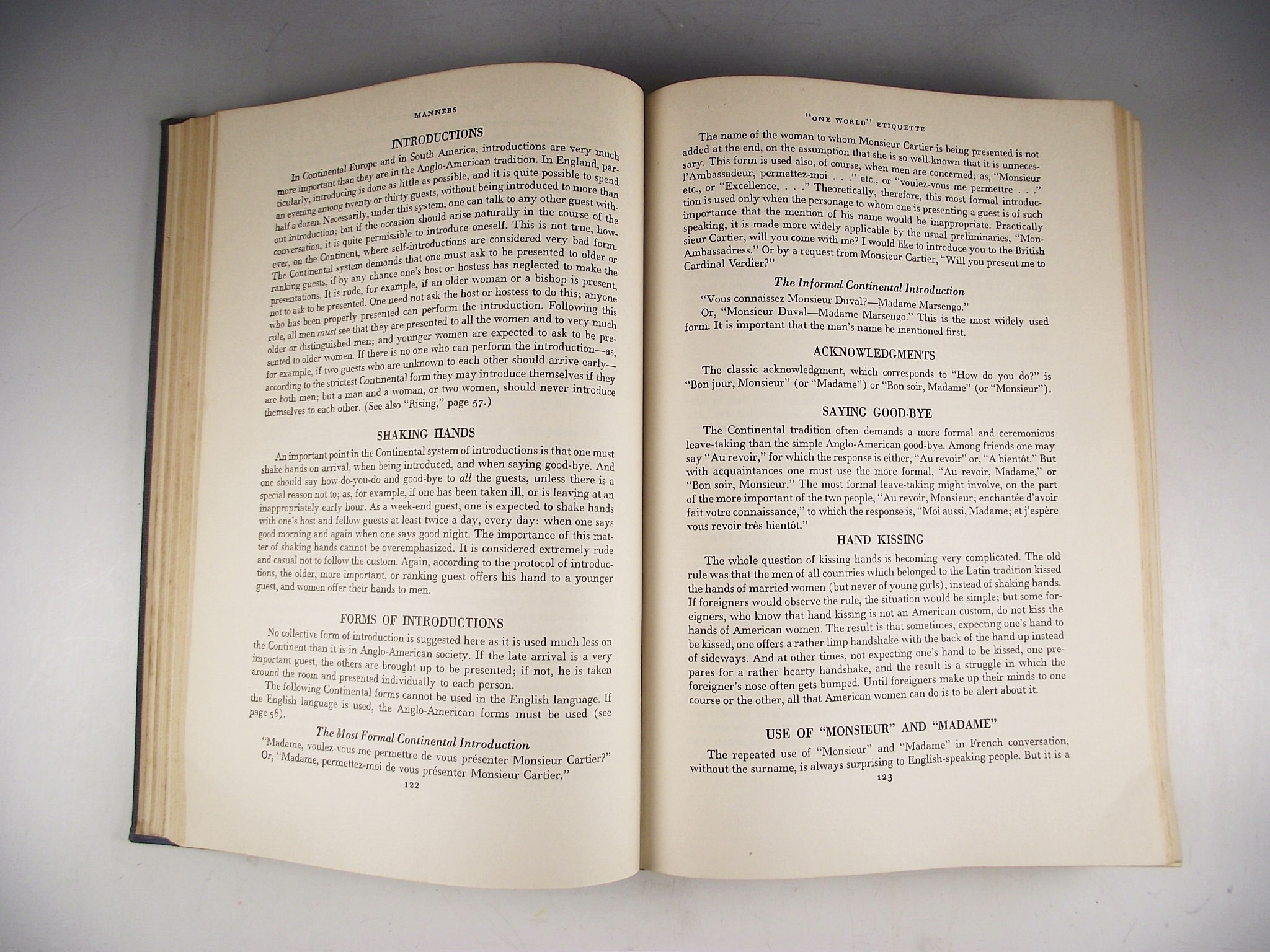 1948 "Vogue's Book of Etiquette".