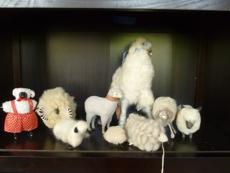 Collection of Toy Sheep Made with Real Wool