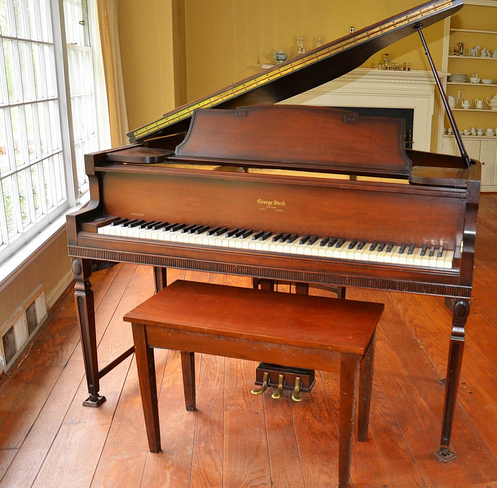 Circa 1930's George Steck baby grand piano.