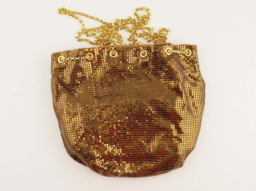 Wniting & Davis Copper Mesh Drawstring Bag