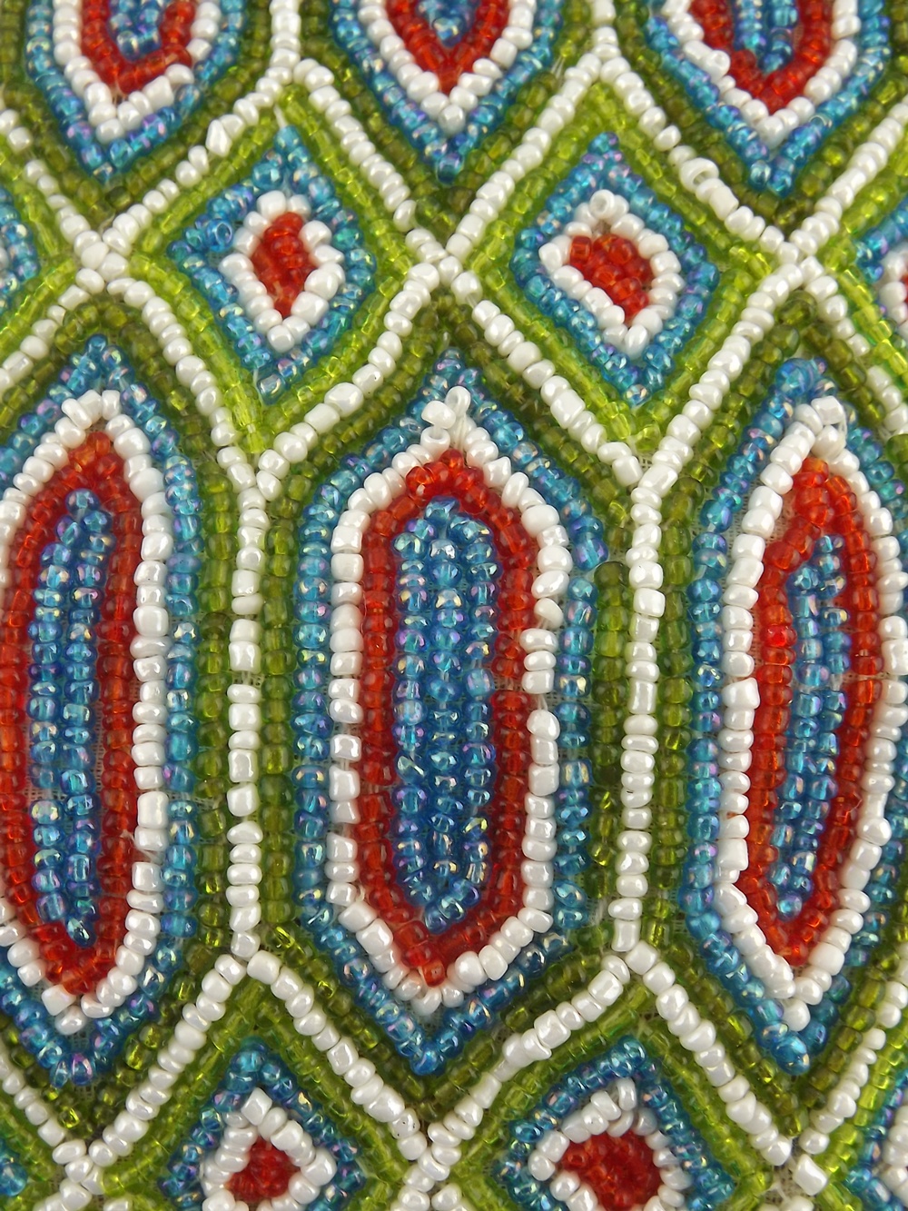 Vintage Geometric Beaded Bag