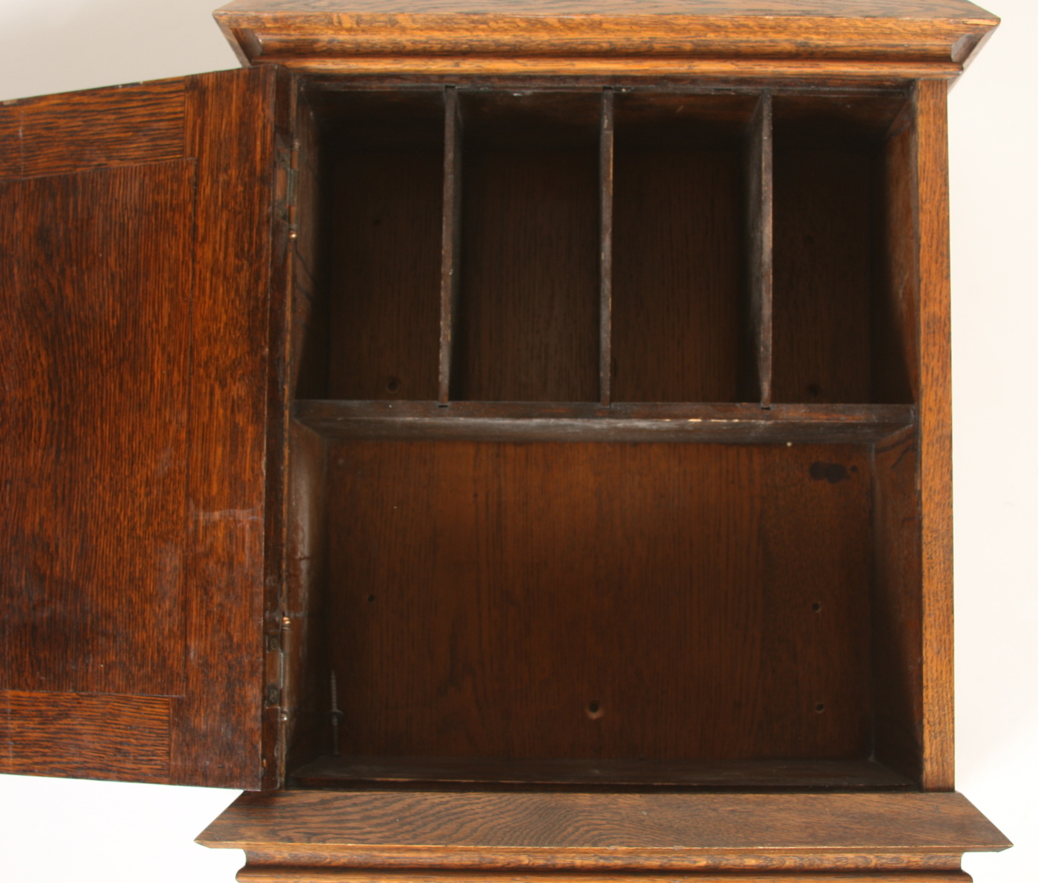 Neo-Gothic Early 20c Oak Ambry Cabinet