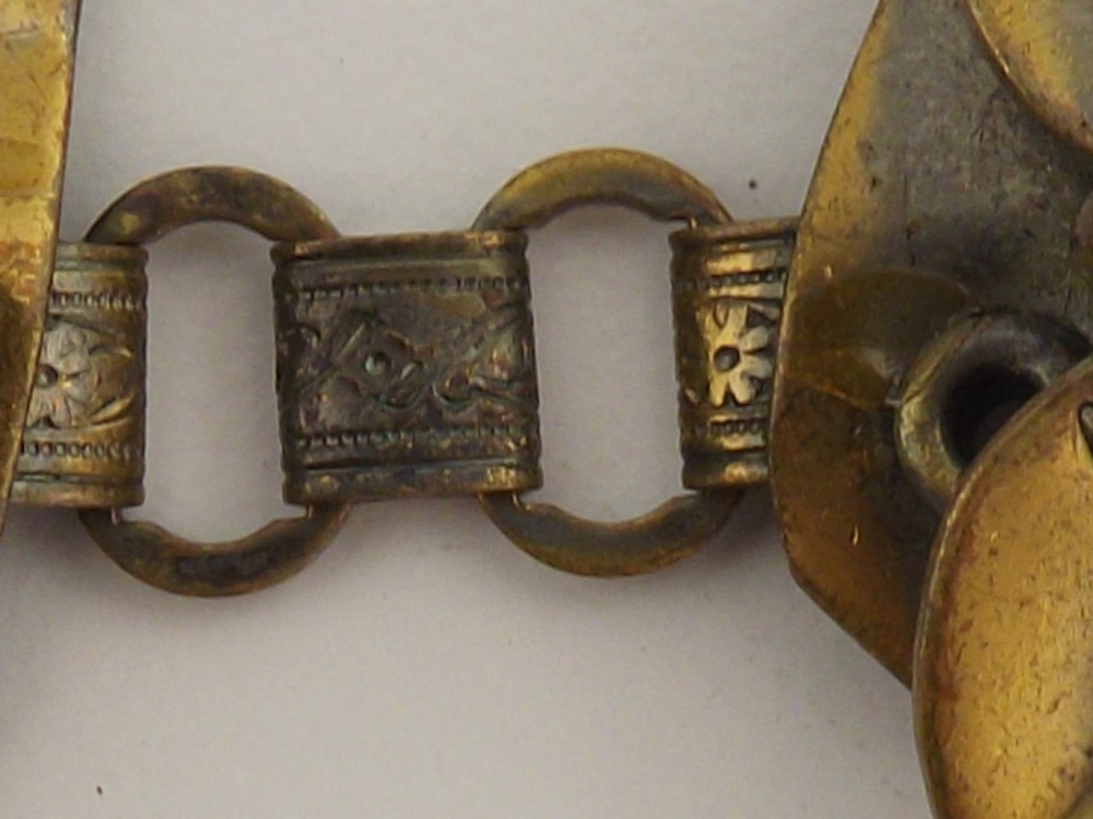 Vintage Copper Floral Drop Pin