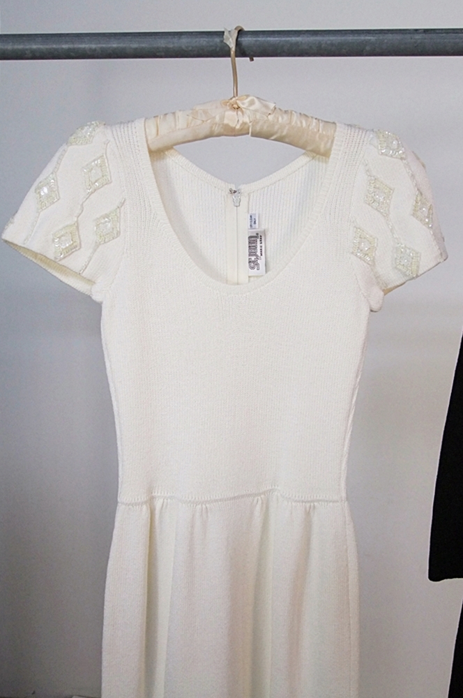 Two St. John by Marie Gray vintage knitted dresses