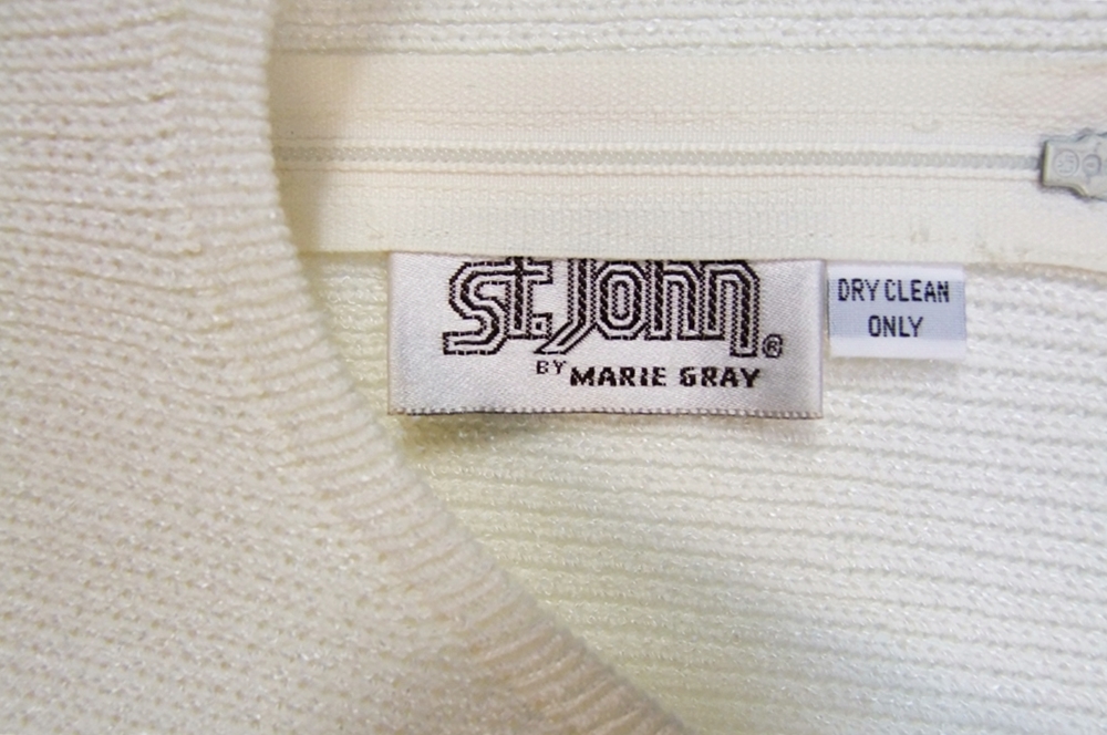 Two St. John by Marie Gray vintage knitted dresses