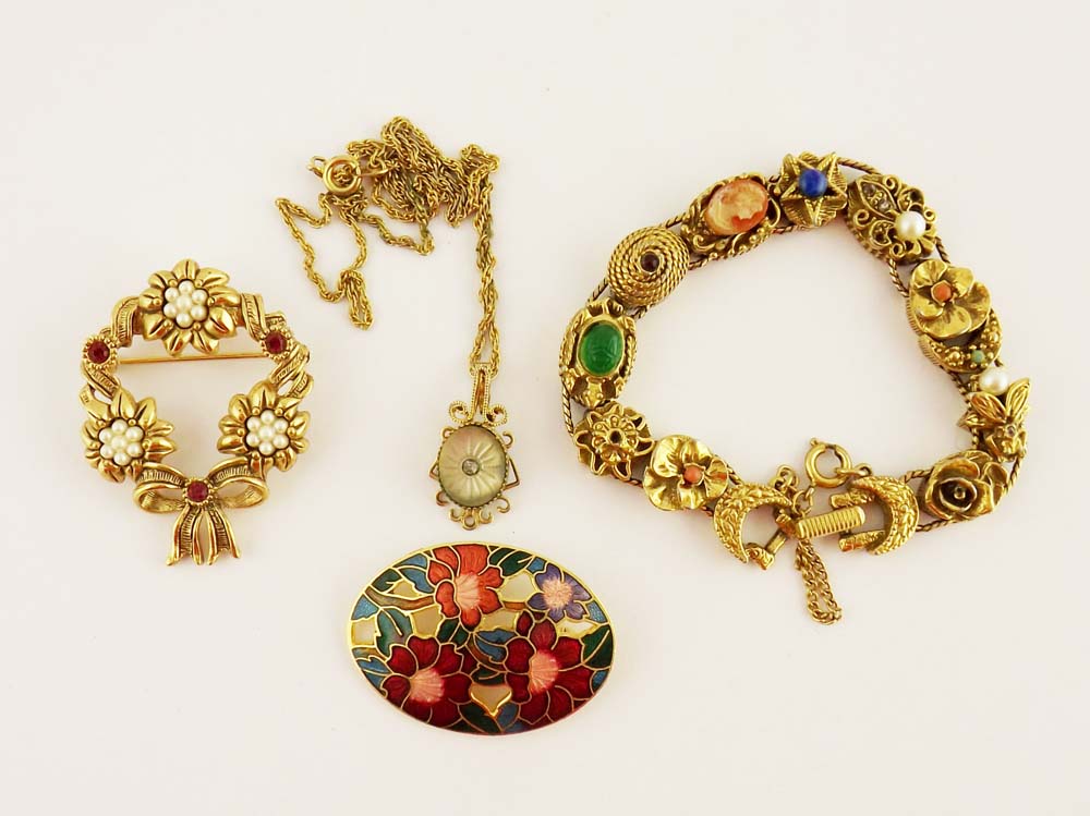 Cameo and Floral Jewelry