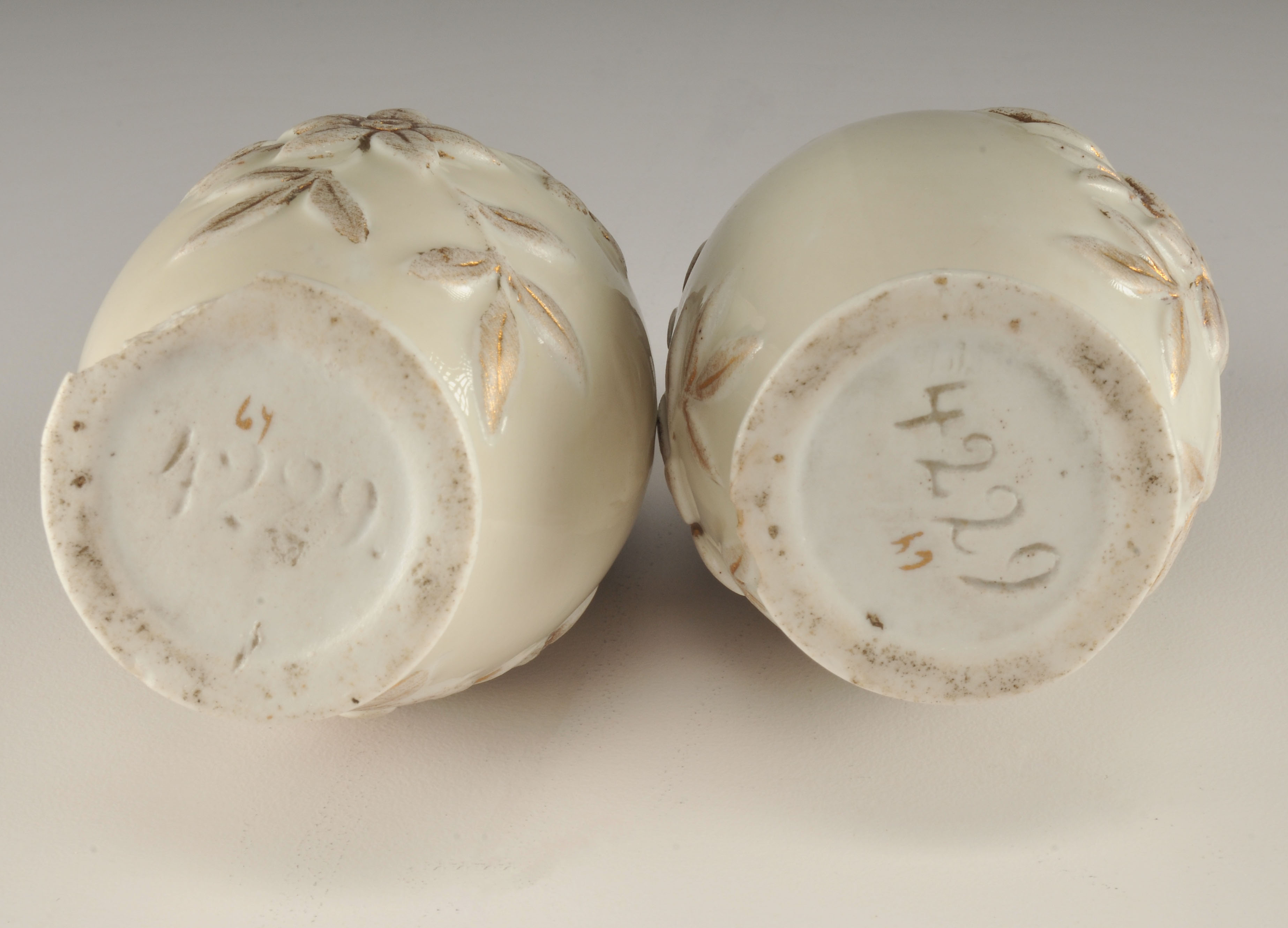 Victorian Porcelain Salt and Pepper Shakers