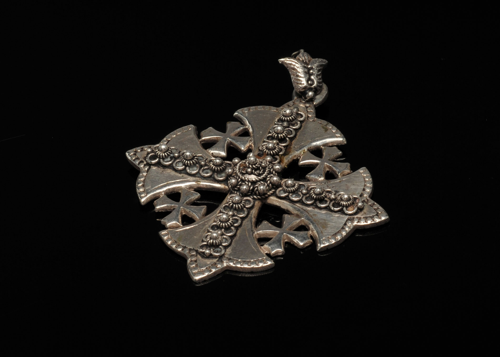  Jerusalem silver "Crusader's Cross" pendant 